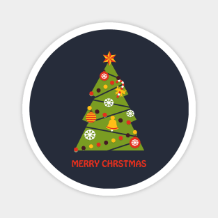 Christmas tree ornaments - Happy Christmas and a happy new year! - Available in stickers, clothing, etc Magnet